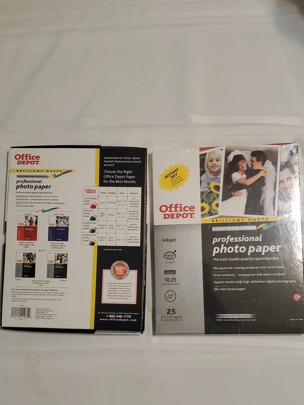 New Bundle Of 2 Professional Photo Paper - Brilliant Matte, White